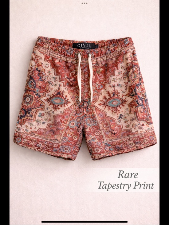 Other - Civil Regime Persian Print Swim Trunks Men’s Medium Resort Luxe Lined Shorts